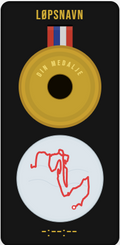 Medaljeplakett med veggramme