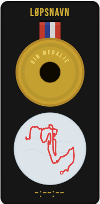 Medaljeplakett med veggramme